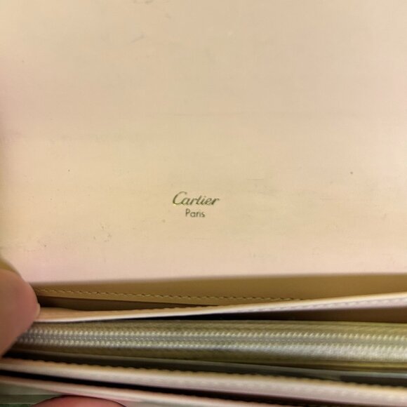 Authentic Vintage Cartier Light Pink Love Wallet with Gold Accents - Picture 5 of 11